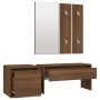 Set de muebles de recibidor madera contrachapada roble marrón de vidaXL, Armarios roperos - Ref: Foro24-3120196, Precio: 116,...