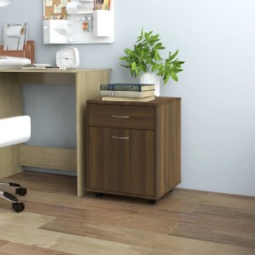 Brown oak plywood wheel cabinet 45x38x54 cm by vidaXL, Lockers and storage cabinets - Ref: Foro24-815965, Price: 56,99 €, Dis...