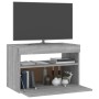 TV cabinet with LED lights Sonoma gray 60x35x40 cm by vidaXL, TV Furniture - Ref: Foro24-815680, Price: 55,44 €, Discount: %