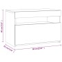 Mueble de TV con luces LED gris Sonoma 60x35x40 cm de vidaXL, Muebles TV - Ref: Foro24-815680, Precio: 55,44 €, Descuento: %