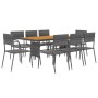 9-piece synthetic rattan garden dining set in gray color. by vidaXL, Garden sets - Ref: Foro24-3120113, Price: 402,74 €, Disc...