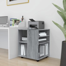 Plywood gray Sonoma wheeled cabinet 60x53x72 cm by vidaXL, Lockers and storage cabinets - Ref: Foro24-815970, Price: 84,99 €,...