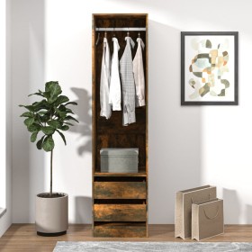 Smoked oak plywood cabinet with drawers 50x50x200 cm by vidaXL, Wardrobes - Ref: Foro24-815348, Price: 136,99 €, Discount: %