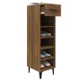 Schuhschrank aus braunem Eichensperrholz, 30 x 35 x 105 cm von vidaXL, Schuhregale und Schuhorganisatoren - Ref: Foro24-81756...