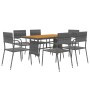 Garden dining set 7 pieces gray synthetic rattan by vidaXL, Garden sets - Ref: Foro24-3120103, Price: 325,90 €, Discount: %