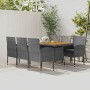 idaXL Garten-Essgruppe 7-teilig, graues synthetisches Rattan von vidaXL, Gartensets - Ref: Foro24-3120114, Preis: 463,62 €, R...