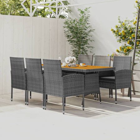 idaXL Garden Dining Set 7 Pieces Gray Synthetic Rattan by vidaXL, Garden sets - Ref: Foro24-3120114, Price: 462,99 €, Discoun...