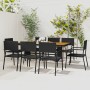 idaXL Juego de comedor de jardín 9 piezas ratán sintético negro de vidaXL, Conjuntos de jardín - Ref: Foro24-3120107, Precio:...