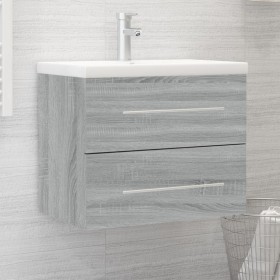 Mueble de baño con lavabo madera contrachapada gris Sonoma de vidaXL, Tocadores de baño - Ref: Foro24-3120180, Precio: 163,33...