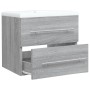 Mueble de baño con lavabo madera contrachapada gris Sonoma de vidaXL, Tocadores de baño - Ref: Foro24-3120180, Precio: 163,33...