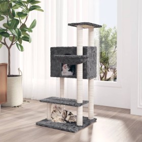 Katzenkratzbaum mit dunkelgrauen Sisalstämmen 108,5 cm von vidaXL, Katzenmöbel - Ref: Foro24-171599, Preis: 52,99 €, Rabatt: %