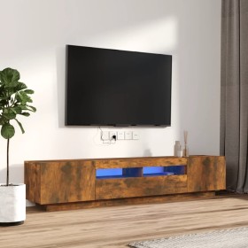 Set de muebles TV con LEDS 2 pzas contrachapada roble ahumado de vidaXL, Muebles TV - Ref: Foro24-3120170, Precio: 104,11 €, ...