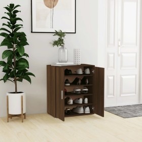 Brown oak plywood shoe cabinet 60x35x70 cm by vidaXL, Shoe racks and shoe organizers - Ref: Foro24-816010, Price: 89,31 €, Di...