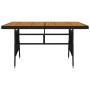 idaXL Juego de comedor de jardín 7 piezas ratán sintético negro de vidaXL, Conjuntos de jardín - Ref: Foro24-3120100, Precio:...