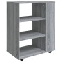 Kleiderschrank mit Rollen Sonoma graues Sperrholz 60x35x75 cm von vidaXL, Schließfächer und Lagerschränke - Ref: Foro24-81596...