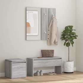 Sonoma Gray Plywood Hallway Furniture Set by vidaXL, Wardrobes - Ref: Foro24-3120195, Price: 108,62 €, Discount: %