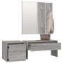 Set de muebles de recibidor madera contrachapada gris Sonoma de vidaXL, Armarios roperos - Ref: Foro24-3120195, Precio: 109,0...