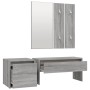 Set de muebles de recibidor madera contrachapada gris Sonoma de vidaXL, Armarios roperos - Ref: Foro24-3120195, Precio: 109,0...