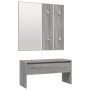 Set de muebles de recibidor madera contrachapada gris Sonoma de vidaXL, Armarios roperos - Ref: Foro24-3120195, Precio: 109,0...