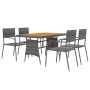 Garden dining set 5 pieces gray synthetic rattan by vidaXL, Garden sets - Ref: Foro24-3120102, Price: 264,69 €, Discount: %