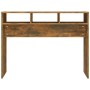 Smoked oak plywood console table 105x30x80 cm by vidaXL, Side tables - Ref: Foro24-815939, Price: 49,99 €, Discount: %