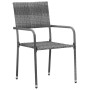 Garden dining set 3 pieces gray synthetic rattan by vidaXL, Garden sets - Ref: Foro24-3120092, Price: 166,29 €, Discount: %