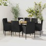 idaXL Garden Dining Set 9 Pieces Black Synthetic Rattan by vidaXL, Garden sets - Ref: Foro24-3120110, Price: 550,68 €, Discou...