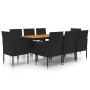 idaXL Juego de comedor de jardín 9 piezas ratán sintético negro de vidaXL, Conjuntos de jardín - Ref: Foro24-3120110, Precio:...