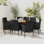 idaXL Juego de comedor de jardín 9 piezas ratán sintético negro de vidaXL, Conjuntos de jardín - Ref: Foro24-3120111, Precio:...