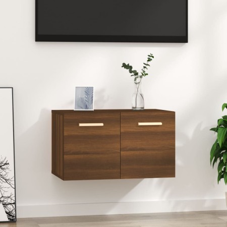 Oak brown engineered wood wall cabinet 60x36.5x35 cm by vidaXL, Lockers and storage cabinets - Ref: Foro24-817599, Price: 35,...