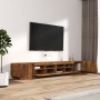 TV furniture set with LEDS 3 pieces smoked oak plywood by vidaXL, TV Furniture - Ref: Foro24-3120173, Price: 143,36 €, Discou...