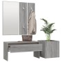 Set de muebles de recibidor madera contrachapada gris Sonoma de vidaXL, Armarios roperos - Ref: Foro24-3120198, Precio: 102,3...