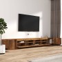 TV-Möbelset mit LEDS, 3-teilig, geräuchertes Eichensperrholz von vidaXL, TV-Möbel - Ref: Foro24-3120176, Preis: 155,87 €, Rab...