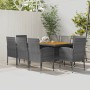 idaXL Juego de comedor de jardín 9 piezas ratán sintético gris de vidaXL, Conjuntos de jardín - Ref: Foro24-3120115, Precio: ...