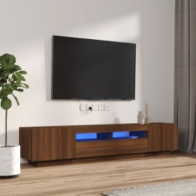 TV-Möbel-Set mit LED 2 Stück Eiche braun Sperrholz von vidaXL, TV-Möbel - Ref: Foro24-3120172, Preis: 121,23 €, Rabatt: %