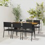 Garden dining set 7 pieces black synthetic rattan by vidaXL, Garden sets - Ref: Foro24-3120106, Price: 371,40 €, Discount: %