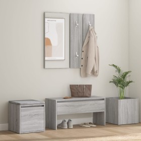 Gray Sonoma plywood entryway furniture set by vidaXL, Wardrobes - Ref: Foro24-3120201, Price: 135,06 €, Discount: %