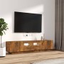 TV-Möbelset mit LEDS, 2-teilig, geräuchertes Eichensperrholz von vidaXL, TV-Möbel - Ref: Foro24-3120167, Preis: 99,51 €, Raba...