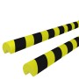 Protectores de esquina 2 uds PU amarillo y negro 4x4x104 cm de vidaXL, Señales de estacionamiento y vados - Ref: Foro24-15309...