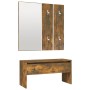 Set de muebles de recibidor madera contrachapada roble ahumado de vidaXL, Armarios roperos - Ref: Foro24-3120197, Precio: 103...