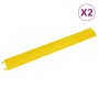 Floor cable protector ramp 2 pcs yellow 98.5 cm by vidaXL, Road and traffic signs - Ref: Foro24-153108, Price: 29,68 €, Disco...