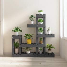 Plant stand solid gray pine wood 92x25x97 cm by vidaXL, Pot stands - Ref: Foro24-822104, Price: 72,53 €, Discount: %