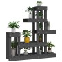 Soporte para plantas madera maciza de pino gris 92x25x97 cm de vidaXL, Soportes para macetas - Ref: Foro24-822104, Precio: 72...