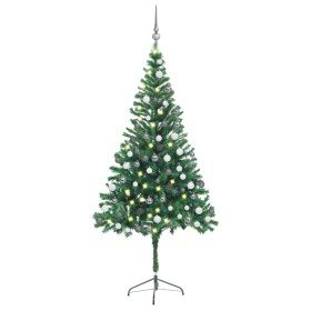 Árbol de Navidad artificial con luces y bolas 564 ramas 180 cm de vidaXL, Arboles de navidad - Ref: Foro24-3077661, Precio: 4...