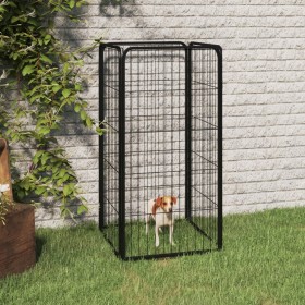 Dog cage 4 panels black powder coated steel 50x100cm by vidaXL, Dog kennels and fences - Ref: Foro24-171793, Price: 62,99 €, ...