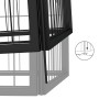 Dog cage 4 panels black powder coated steel 50x100cm by vidaXL, Dog kennels and fences - Ref: Foro24-171793, Price: 66,40 €, ...