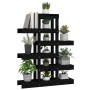 Solid black pine wood plant stand 85x25x109.5 cm by vidaXL, Pot stands - Ref: Foro24-822091, Price: 66,59 €, Discount: %