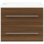 Mueble de baño con lavabo madera contrachapada marrón roble de vidaXL, Tocadores de baño - Ref: Foro24-3120181, Precio: 148,8...