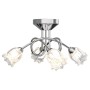 Lámpara de techo pantallas de flores cristal 4 bombillas LED G9 de vidaXL, Apliques de techo - Ref: Foro24-337912, Precio: 60...