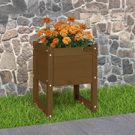 Solid honey brown pine wood planter 40x40x52.5 cm by vidaXL, Pots and planters - Ref: Foro24-822113, Price: 39,87 €, Discount: %